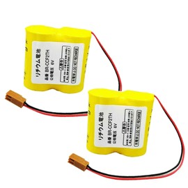 LFNQFBHGG (Pack of 2) BR-CCF2TH 6V 5000mAh Lithium Battery with Plug for Fanuc A98L-0001-0902/A98L-0031-0006 PLC Back-Power