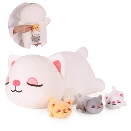 16 Inch Turtle Stuffed Animals Toys for Ages 3 4 5 6 7 8+ Years Old Kids - Mommy Turtle with 3 Baby Turtle in Her Tummy, Idea Xmas Birthday Gifts for Baby, Toddler, Girls, Boys