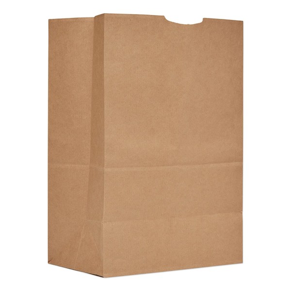 General Grocery Paper Bags, 52 lb Capacity, 1/6 BBL, 12" x 7" x 17", Kraft, 500 Bags, Brown