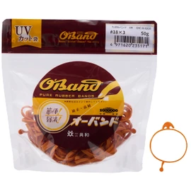 Rubber Band, O-Band Color #18, 1.8 oz (50 g) Transparent Bag, Orange, Small Volume, Packaging, Rubber Band, Kyowa, Hook and Bundle, Electrical Wire, Cord, Gardening, Agricultural Material, Posts, Binding Together