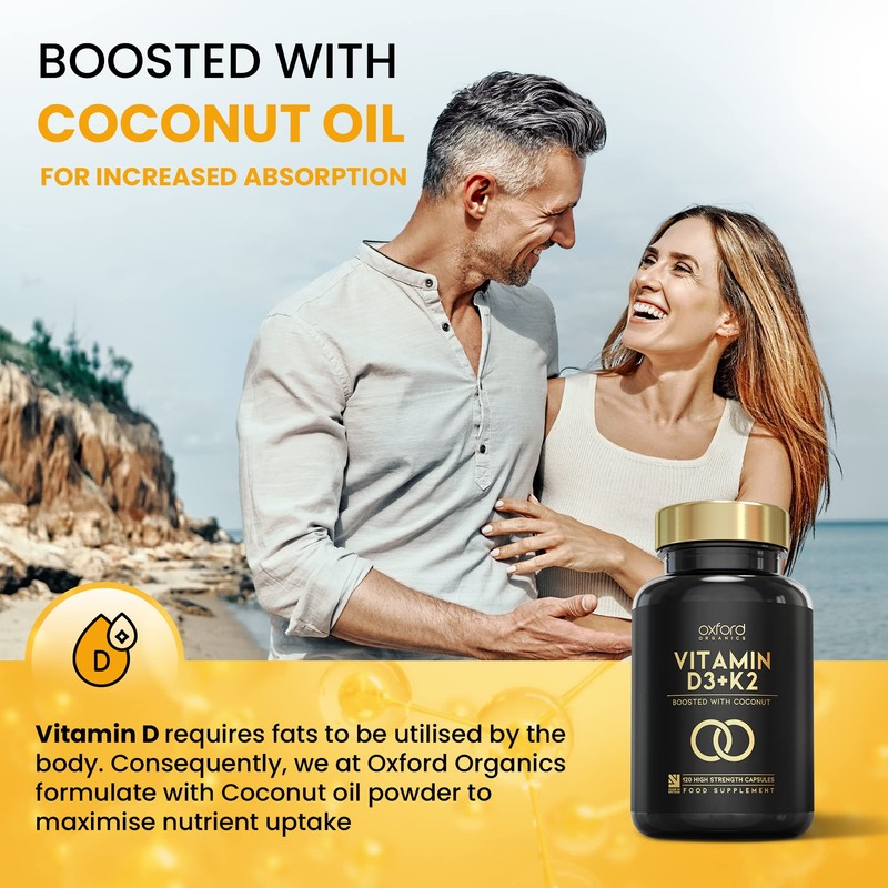 Vitamin D3 K2 Capsules - 4000 IU Vitamin D &