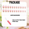 IMSOHOT French Tip Press on Nails Short Square Fake Nails