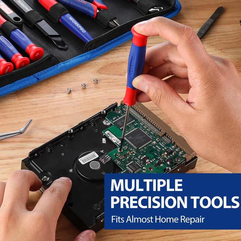 WORKPRO 33PCS Precision Repair Tool Set Includes Pliers Set, Screwdrivers