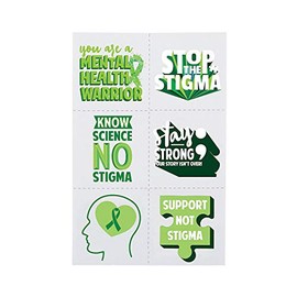Mental Health Awareness Temporary Tattoos - Apparel Accessories - 72 Pieces
