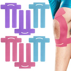 6 Stück 27 * 22cm Knie Tape Vorgeschnitten, Knietapes Vorgeschnitten Knie, Vorgeschnittenes Kinesiologie-Tape für die Knie, Wasserdicht Geeignet zum Schutz der Knie, Angenehm zu Tragen