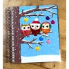 Handmade Christmas Owls in a Tree Front/Back Cover Set 4