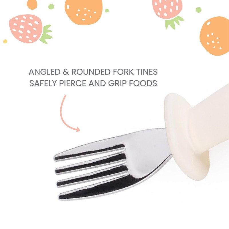 Lulyboo Silverware Utensils, Easy- Grip Handles, Self Feeding Baby &