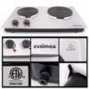 CUSIMAX 1800W Double Hot Plate, Stainless Steel Silver Countertop Burner