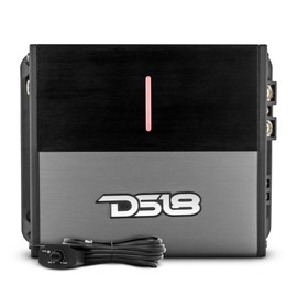 DS18 ION600.1D Powerful and Compact Monoblock 1 Channel Amplifier Full Range 600W RMS Class D - Micro Digital 1-Channel Car Amplifier - Remote Subwoofer Level Control Included