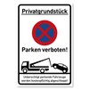Privatparkplatz Sign Parking Prohibited (20 x 30 cm Plastic) –