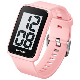 Fogitbok Extra Large Numbers Black Watch for Men, Waterproof Mens Digital Watch Womens Men's Wrist Watches for Elderly Ladies Women