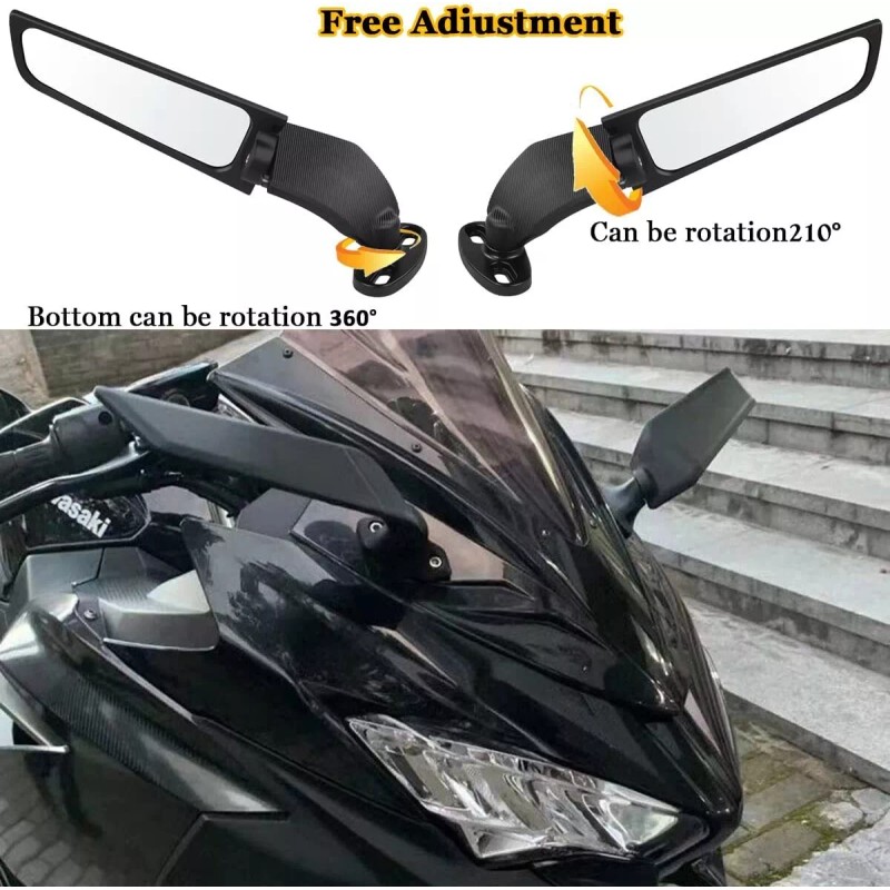 Sportfairings Adjustable Side Mirrors Rearview Wind Wing Mirror For Suzuki