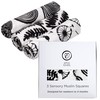 Etta Loves Plant Print Muslin Cloths, Black and White Sensory