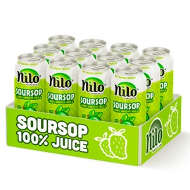 NILO Soursop Juice | 100% Real Guanabana Soursop Graviola | NO Sugar added | NOT From Concentrate | 16.57 oz (Pack of 12)