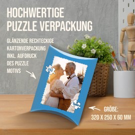 Portrait Photo Puzzle 24-1000 Pieces in High-Quality Packaging - Print with Your Own Photo - Design Puzzle Yourself - 252 Pieces in Cardboard Packaging