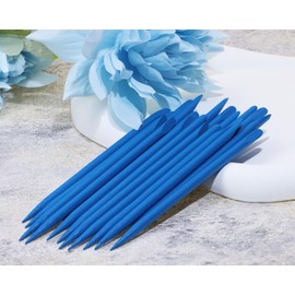 PPhtony 12cm Heavy Duty Bamboo Stylus Sticks Colored Craft Sticks for Scratching Drawing Christmas Thanksgiving Scratch Art Activity Craft Projects, 20PCS (Blue)