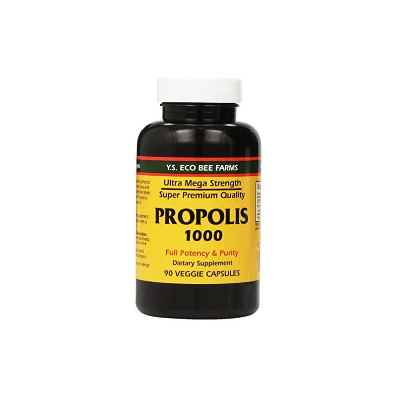 Propolis-Raw Unprocessed 1000mg Y.S. Organic Bee Farms 90 Caps, Pack