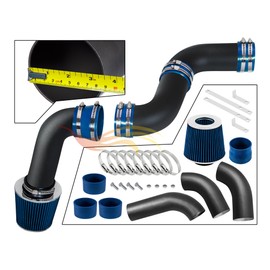 Rtunes Racing - MATTE BLACK PIPE GRAY - SHORT RAM INTAKE Compatible For 99-06 Chevy Silverado 1500 / GMC Sierra 1500 4.3L V6 / 07 Classic 4.3L