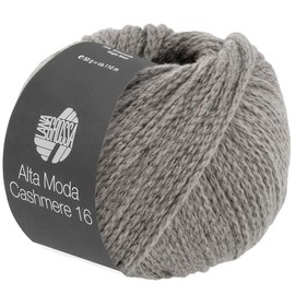 LANA GROSSA Alta Moda Cashmere 16, Finest 16 Micron Merino Wool with Cashmere Content, Hand Knitting Yarn Made from 78% Virgin Wool (Merino), 12% Cashmere and 10% Polyamide (Nylon), 50 g for Knitting,