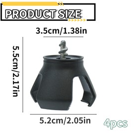 HUAJJ 4 Pcs Golf Ball Retriever Grabber for Putters, Golf Ball Picker Upper Retriever Grabber for Putters for Putter Grip