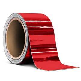 VViViD Red Mirror Chrome Air-Release Adhesive Vinyl Pinstripe Tape Roll (2 Inch x 20ft)