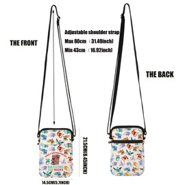 PXTIDY Bookworm Dragon Book Lover Gifts Easily Distracted by Dragons And Books Crossbody Bag Fantasy Dragon Book Reading Lover Gift