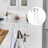 Gancho para Puerta Timotech Set de 4 Percheros Metálicos Blancos