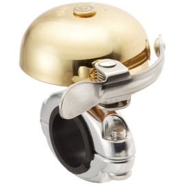 Ogi Industry Bicycle Bell Hibiki Bell Clamp, Brass Gold, Made in Japan