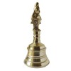 GURU JEE™ Brass Pooja Bell with Hanuman Traditional Hand Held