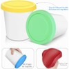 4 Envases Reutilizables para Helados 1Qt con Tapa de Silicona