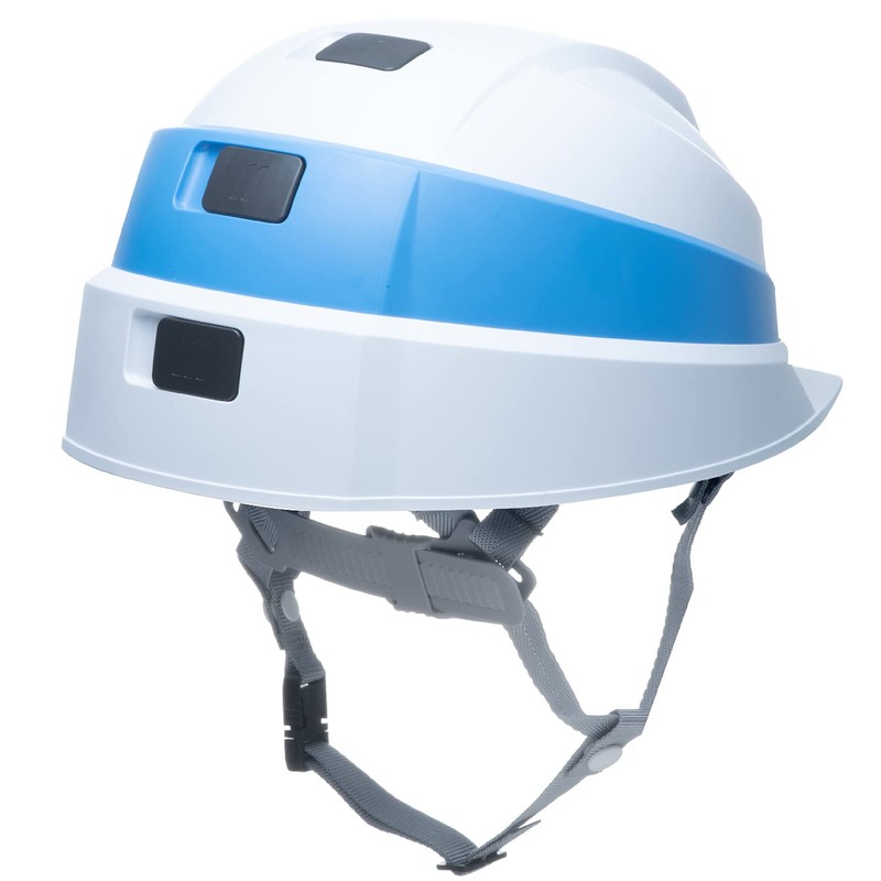 DIC Plastic Folding Helmet IZANO2 White/Blue Line