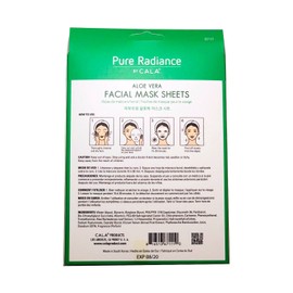 Cala Korea Aloe Vera, Collagen And Vitamin E, Essence full face facial Mask Sheet, 5 pack