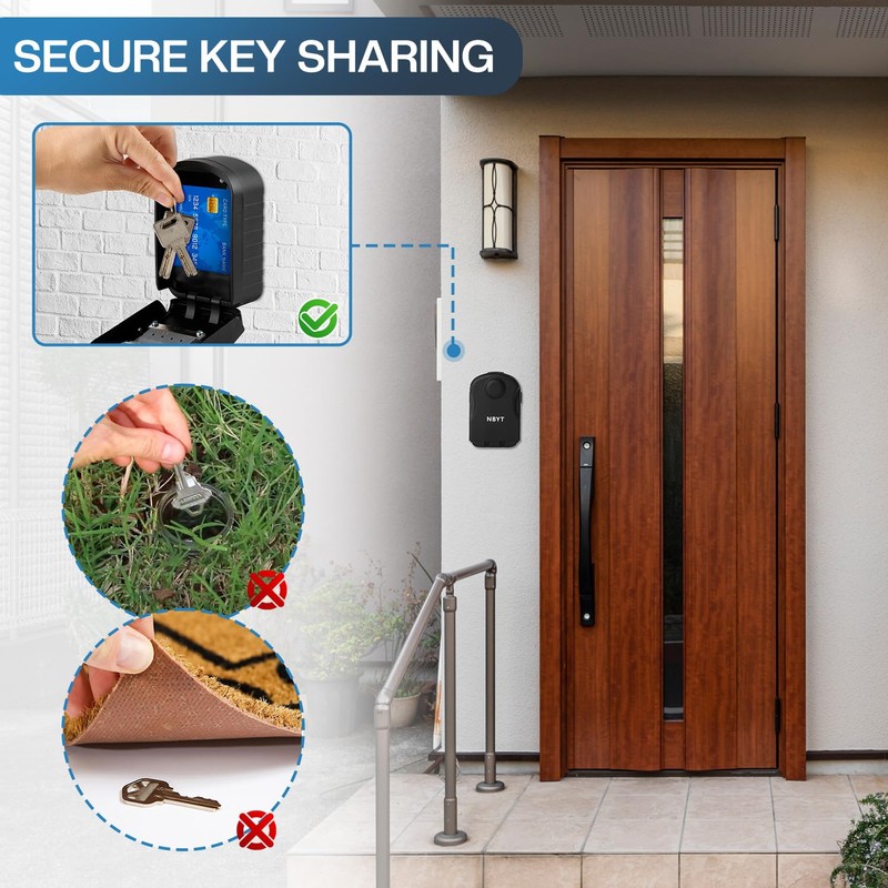 NBYT Portable Combination Lock keybox, Forgotten code can be found,For