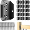 Funerlulu 40 Pack Aluminum Alloy 2"x4" (Actual 1.5"x3.5") Deck Railing