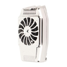 Cell Phone Cooler Fan, Portable Super Silent Retractable ClipCooling Fan, Universal Compatibility, Durable, Convenient for Gaming Live Streaming Video Watching (Silver)