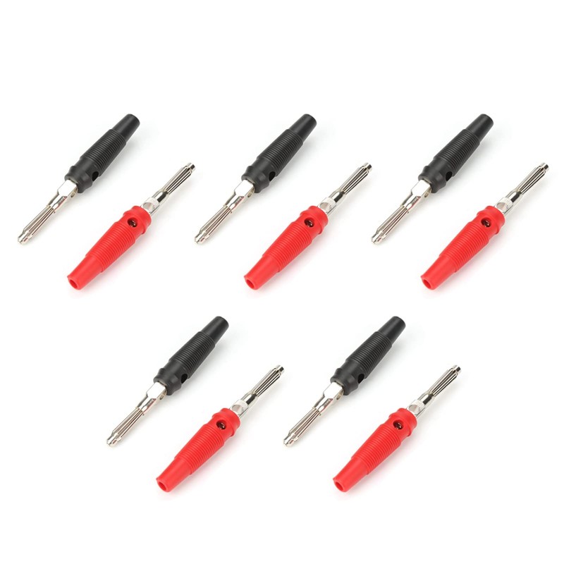 P3008 10PCS 4mm Plated Banana Plug Jack Speaker Amplifier Test