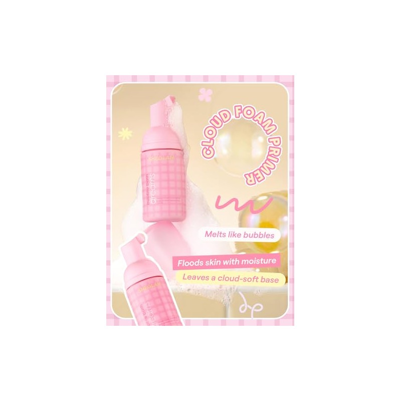 SHEGLAM Dream Foam Cloud Primer, Prebase Hidratante De Larga Duración