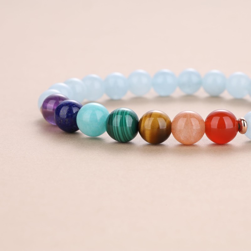 COAI Women's 7 Chakra Gemstone Bracelet, Stone, No information