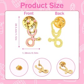 DTOFOOT 36PCS Stethoscope Enamel Pins Stethoscope Brooch Pins Bulk Stethoscopes Lapel Badges for Medical Students Nurse Doctor Graduation Gift Nurse Week Gift Accessories