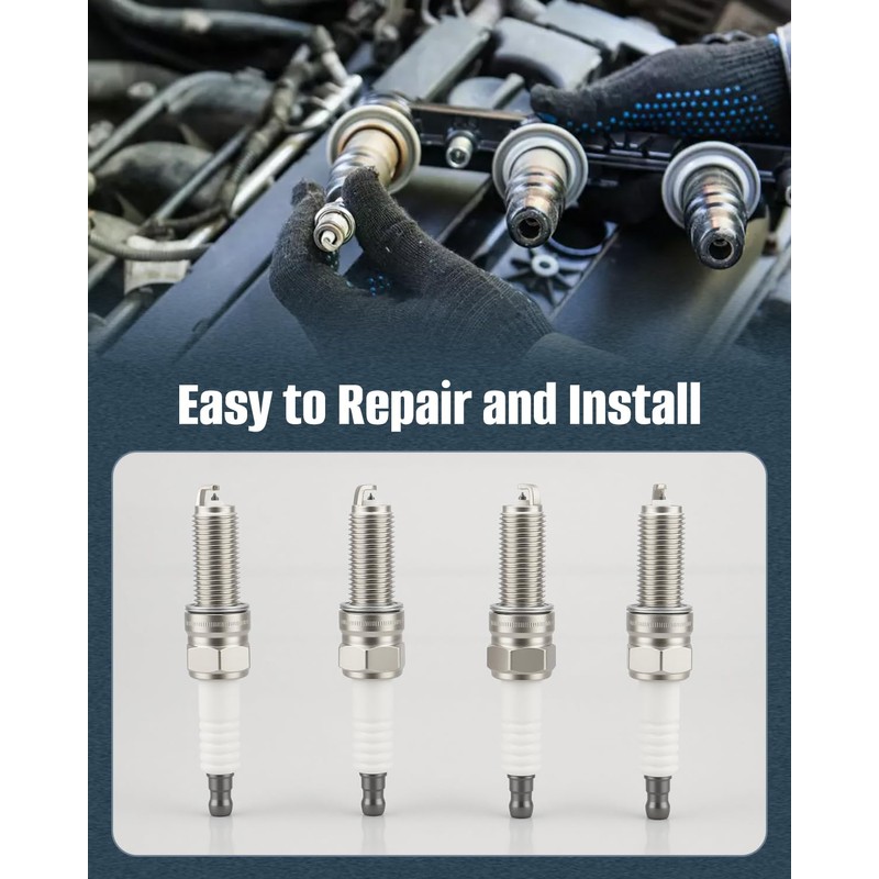 4Pcs Spark Plug Fit for Hyundai Genesis G80/GV70/GV80 Santa Sonata