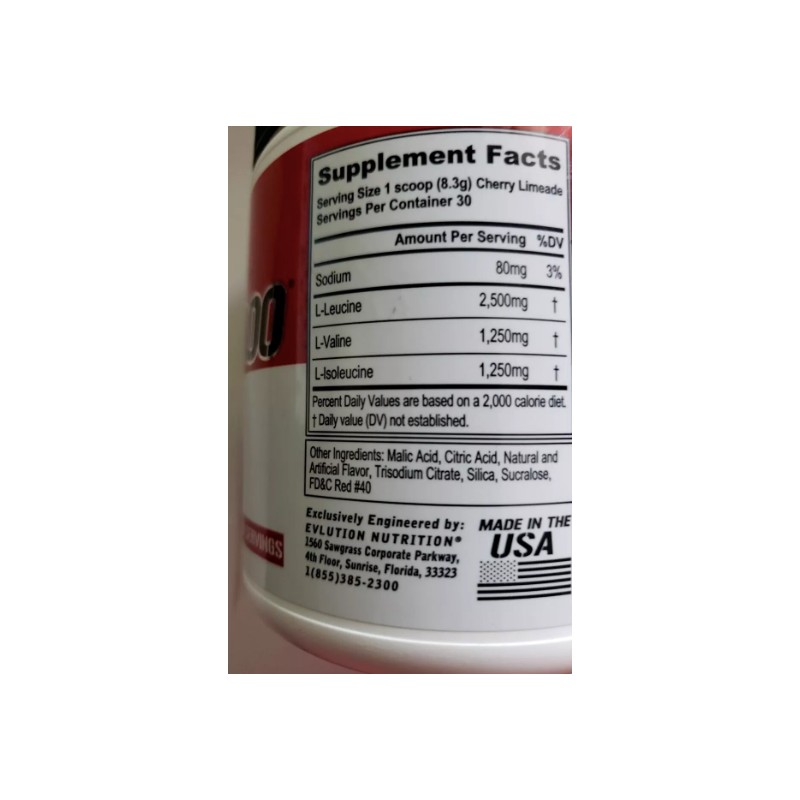 Evlution Nutrition - BCAA 5000 - CHERRY LIMEADE - 30