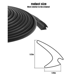 TIKSCIECNE RV Window Rubber Seal Strip 1/2'' x 1/4'' Fit for Boats RV Window Edge Waterproof Weatherstrip Rubber Window Locking Gasket Window Seal Trim, 40Ft