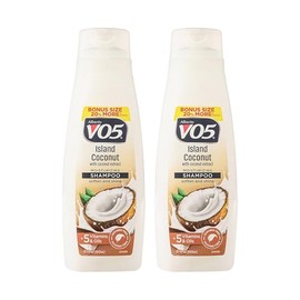 Alberto VO5 Island Coconut Moisturizing Shampoo - Hydrating Shampoo with Coconut Milk, Vitamin E and Biotin - Long Lasting Scent - 15 oz - Pack of 2