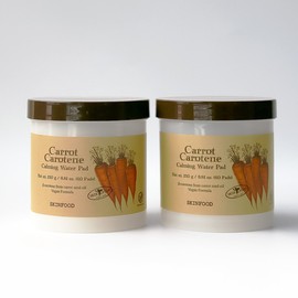 SKINFOOD Carrot Carotene Calming Water Pad 60 sheets double plan (main product + main product) / 스킨푸드 캐롯 카로틴 카밍 워터 패드 60매 더블기획 (본품+본품)