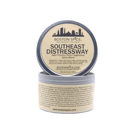 Boston Spice Southeast Distressway Handmade Gourmet Barbecue BBQ Seasoning Dry Rub Blend Steaks Beef Hamburgers Chicken Wings Poultry Ribs Pork Vegetables Smoker Grill Smoked 1 Cup wt. 6.1oz/174g Tin