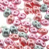 SuperDuo Pretty in Pink Mix 2.5x5mm 2 Hole Beads Czech