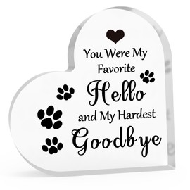 Loss of Dog Memorial Gift Dog Lover Sympathy Gift Acrylic Heart-Shaped Keepsake Bereavement Remembrance Gift Pet Loss Gift Pet Death Gift Acrylic Plaque Sign Memorial Gift for Pet Lover Dog Lover