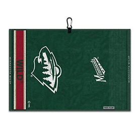 Team Effort Minnesota Wild Face/Club Jacquard Golf Towel