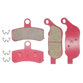 S SYUU Ceramic Motorcycle Brake Pads Set - Front & Rear - High-Performance, Low Noise - Compatible with Harley Davidson FXST Softail Standard 2008-2014 - Easy Installation FA457F FA458R