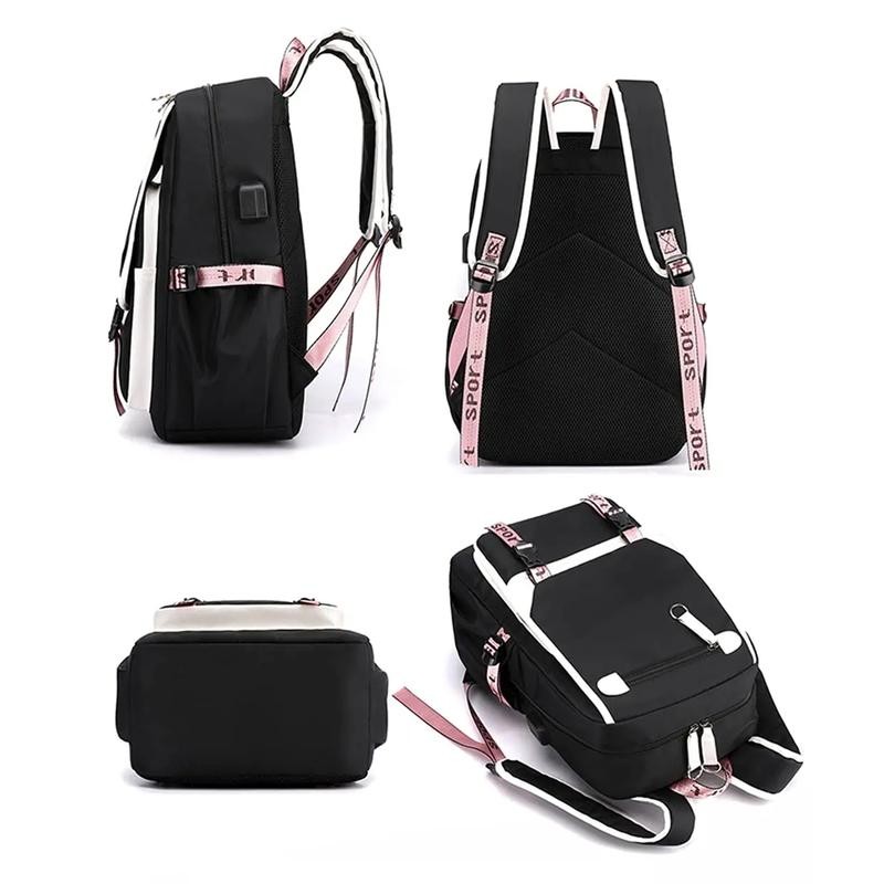 Aphmau Anime Backpack 3D Printed Cartoon Oxford Waterproof USB School